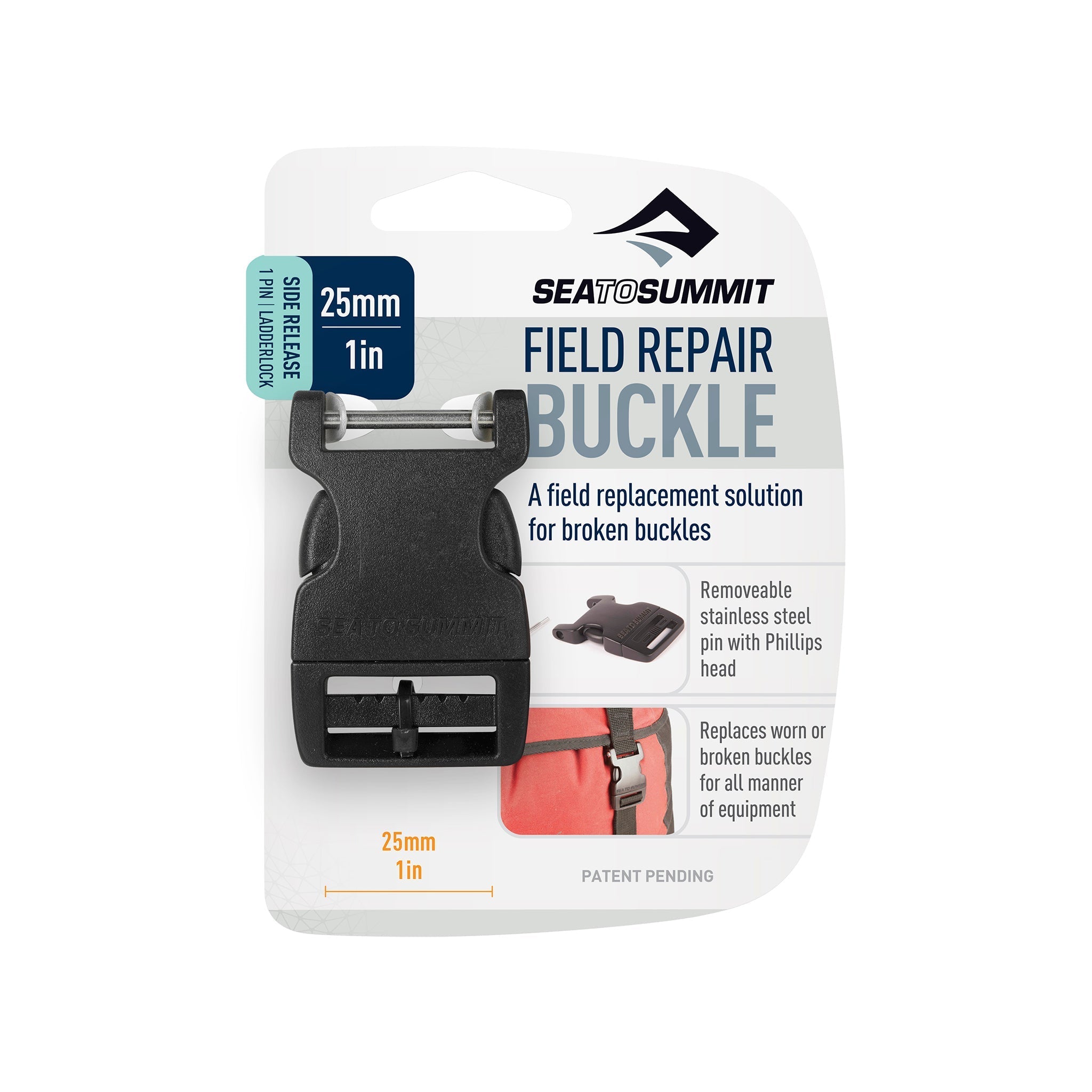 25mm || Side Release Field Repair Buckle with Removable Pin