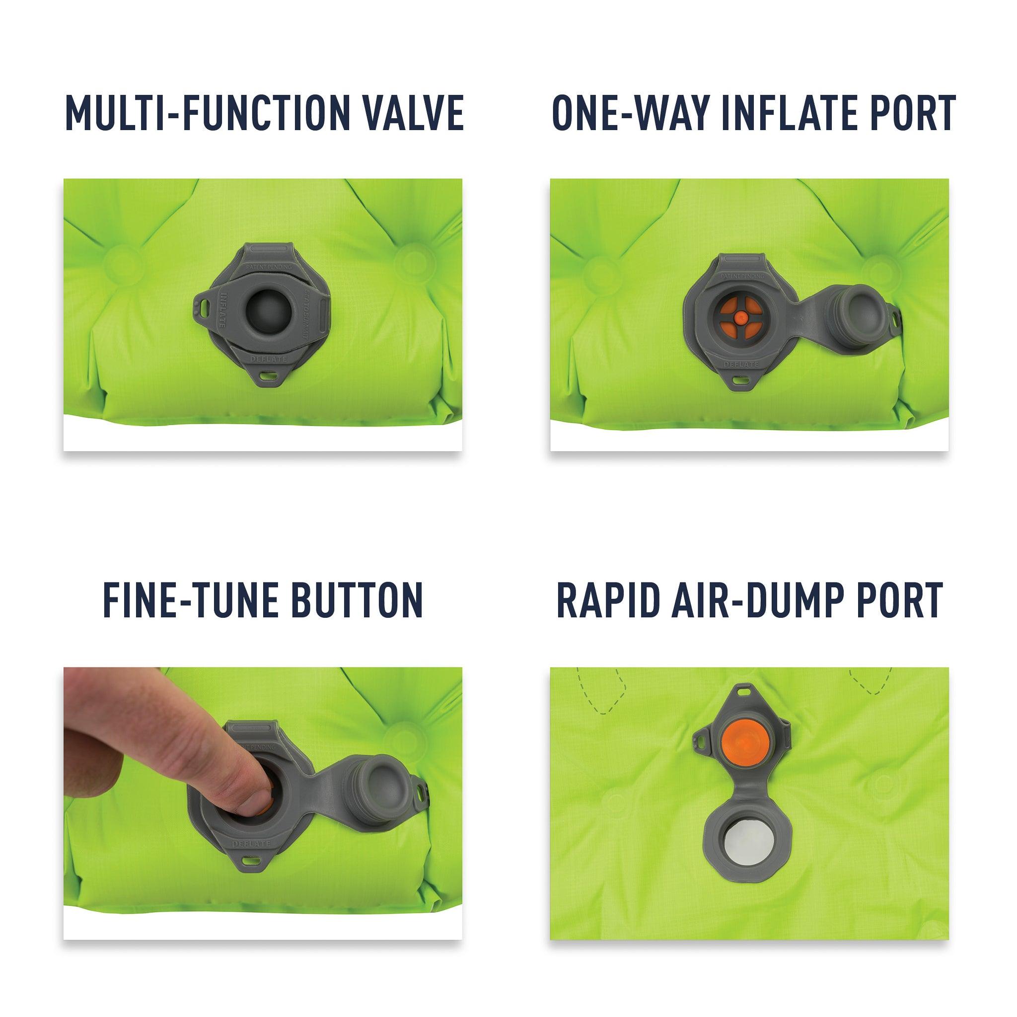 Comfort Light Insulated Sleeping Pad Multi  Function Valve