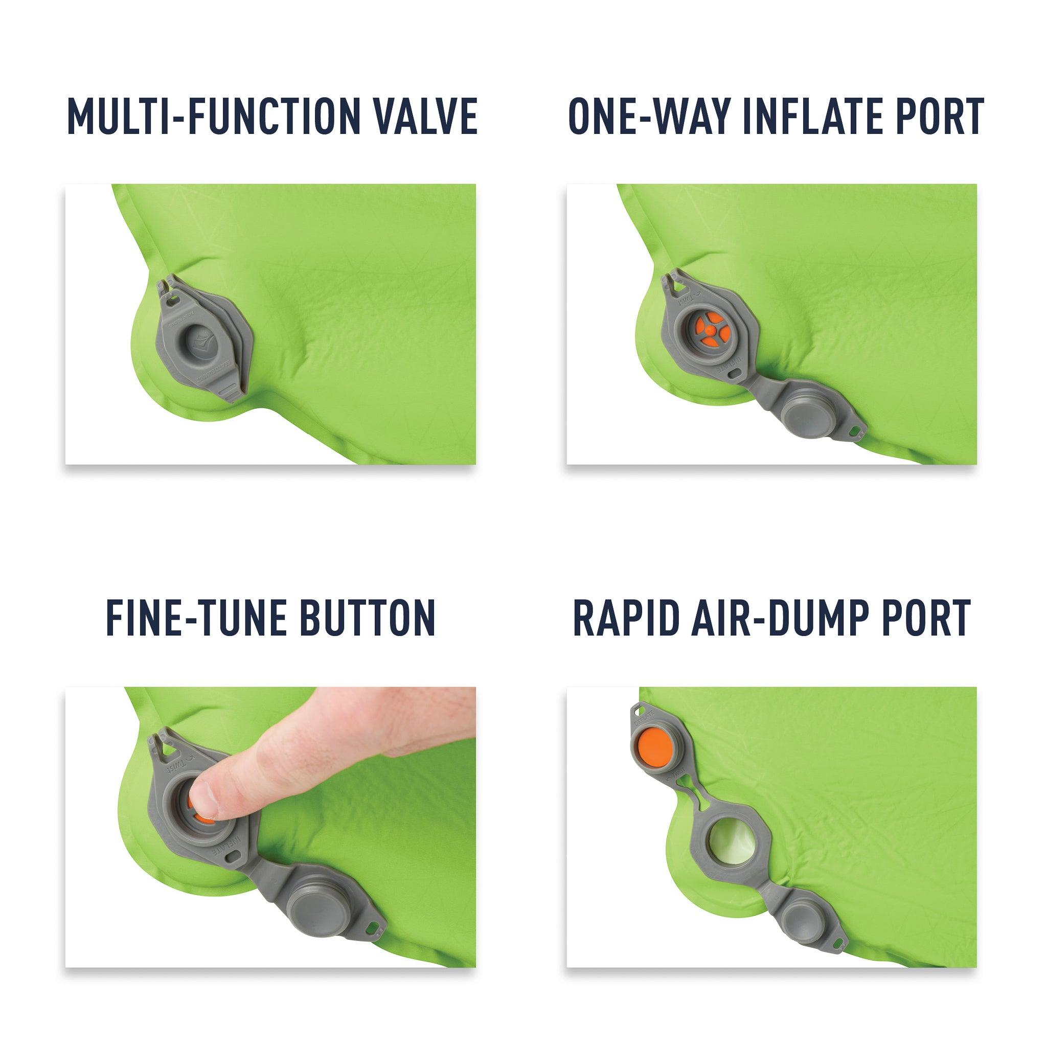 Comfort Light Self-Inflating Sleeping Pad Multi Function Valve