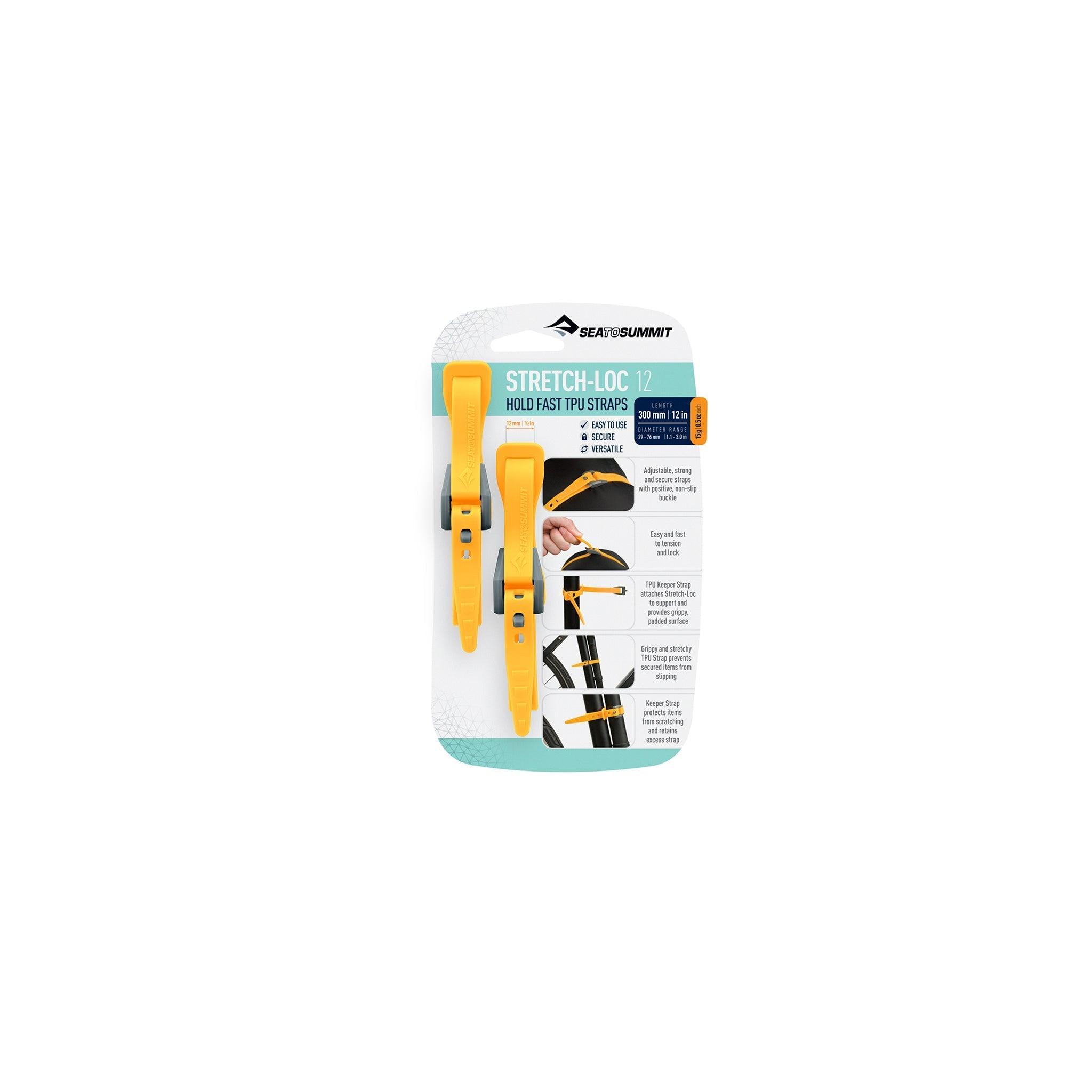 300mm Straps / 1/2in | 12mm / Yellow || Stretch-Loc TPU Straps (2 Pack)