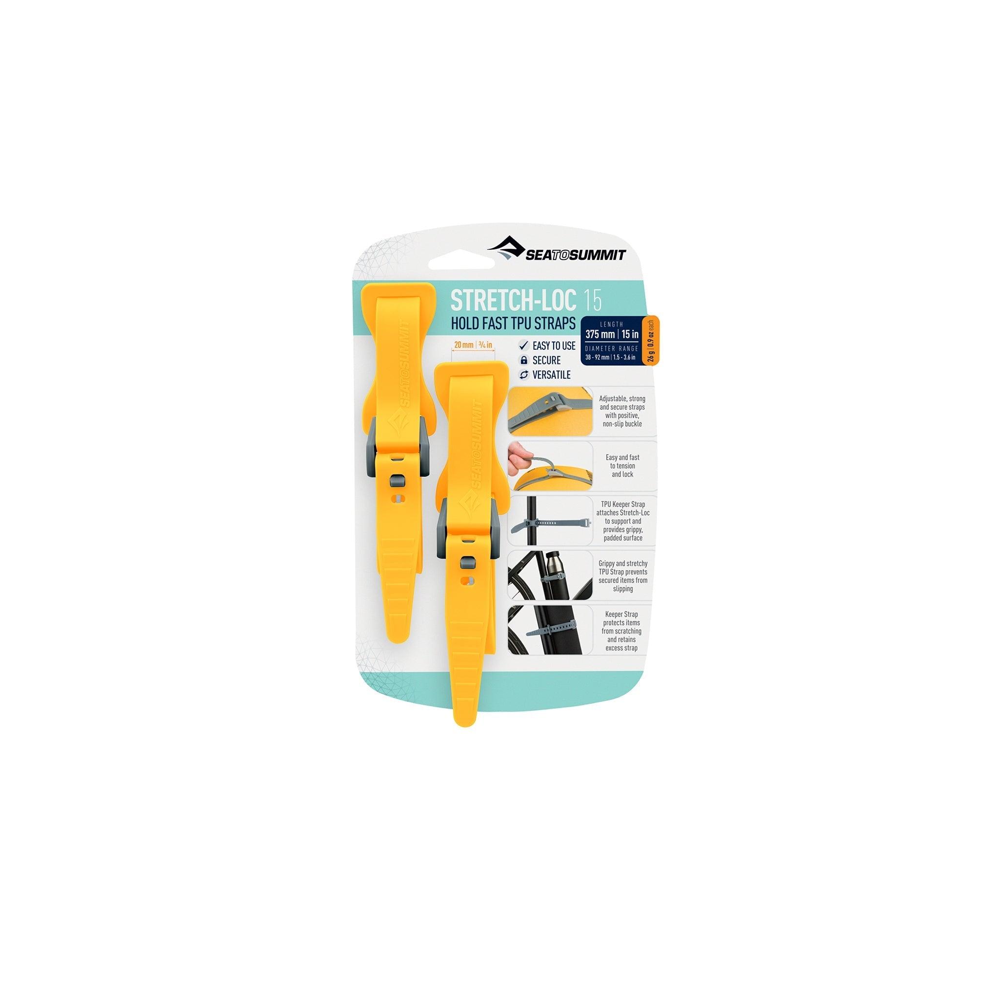 375mm Straps / 1/2in | 12mm / Yellow || Stretch-Loc TPU Straps (2 Pack)