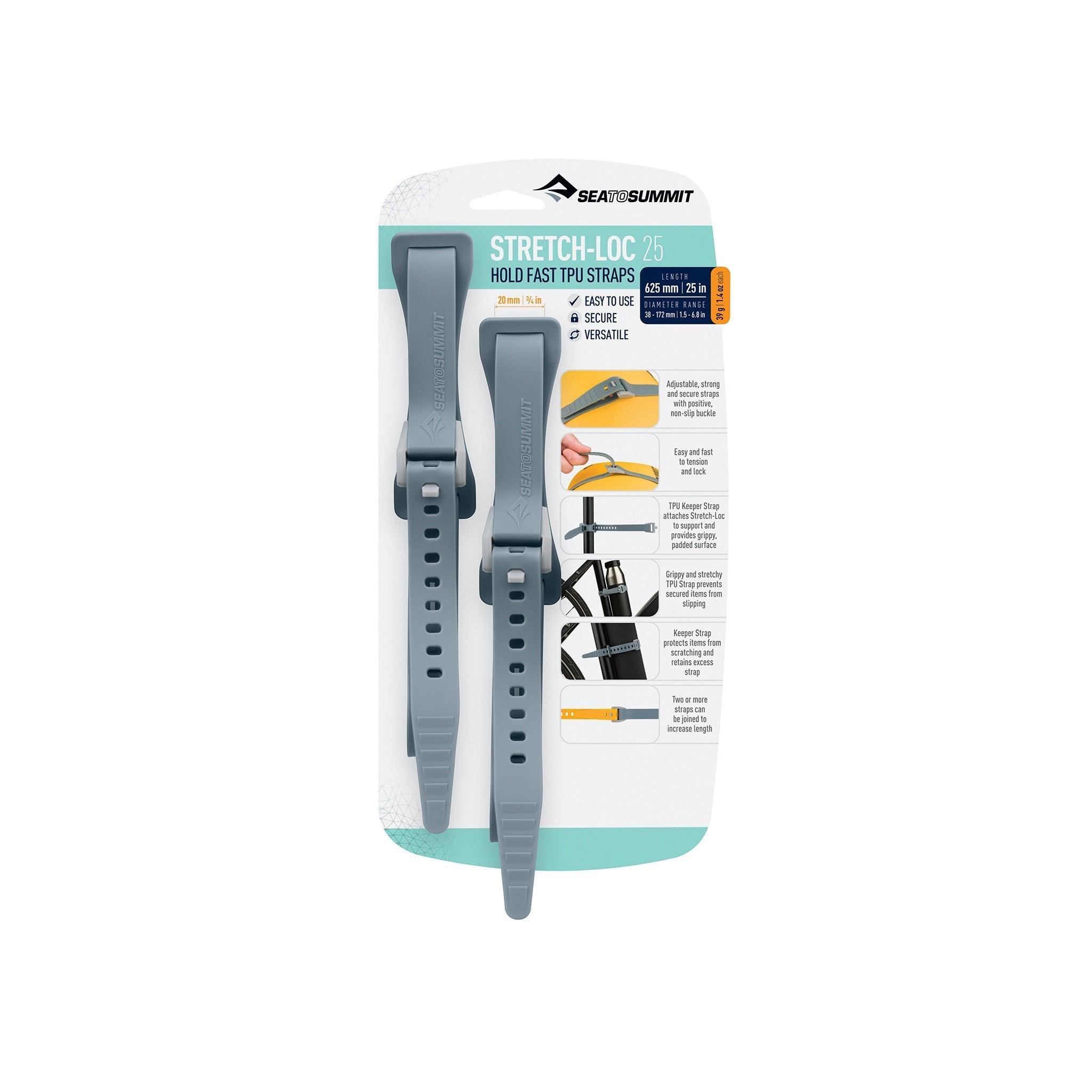 625mm Straps / 1/2in | 12mm / Grey || Stretch-Loc TPU Straps (2 Pack)