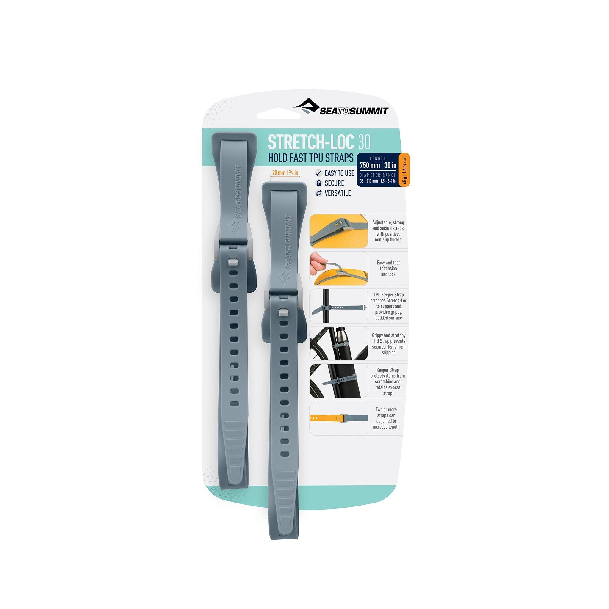 750mm Straps / 1/2in | 12mm / Grey || Stretch-Loc TPU Straps (2 Pack)
