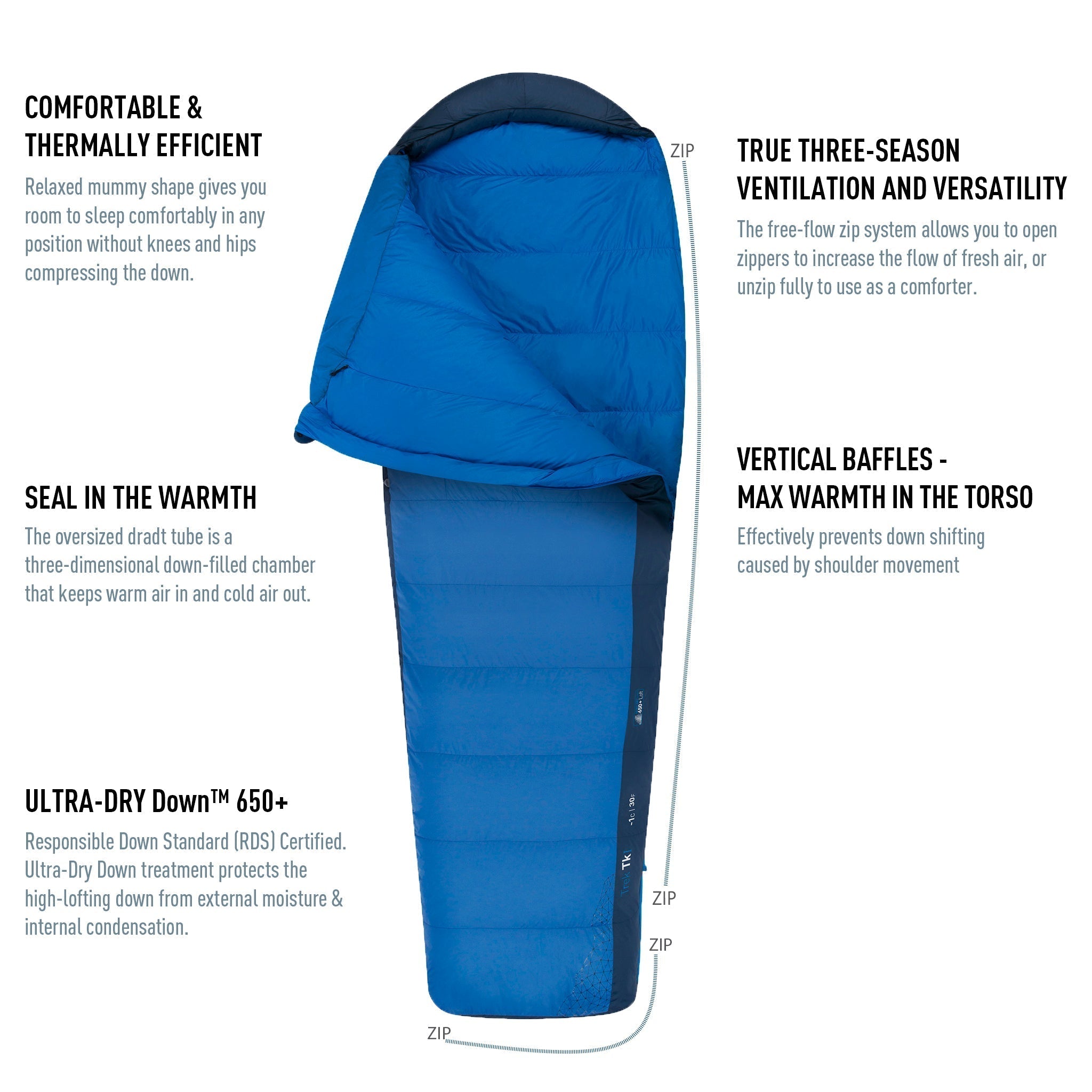 Trek Down Sleeping Bag (-12Â°C) - Sale