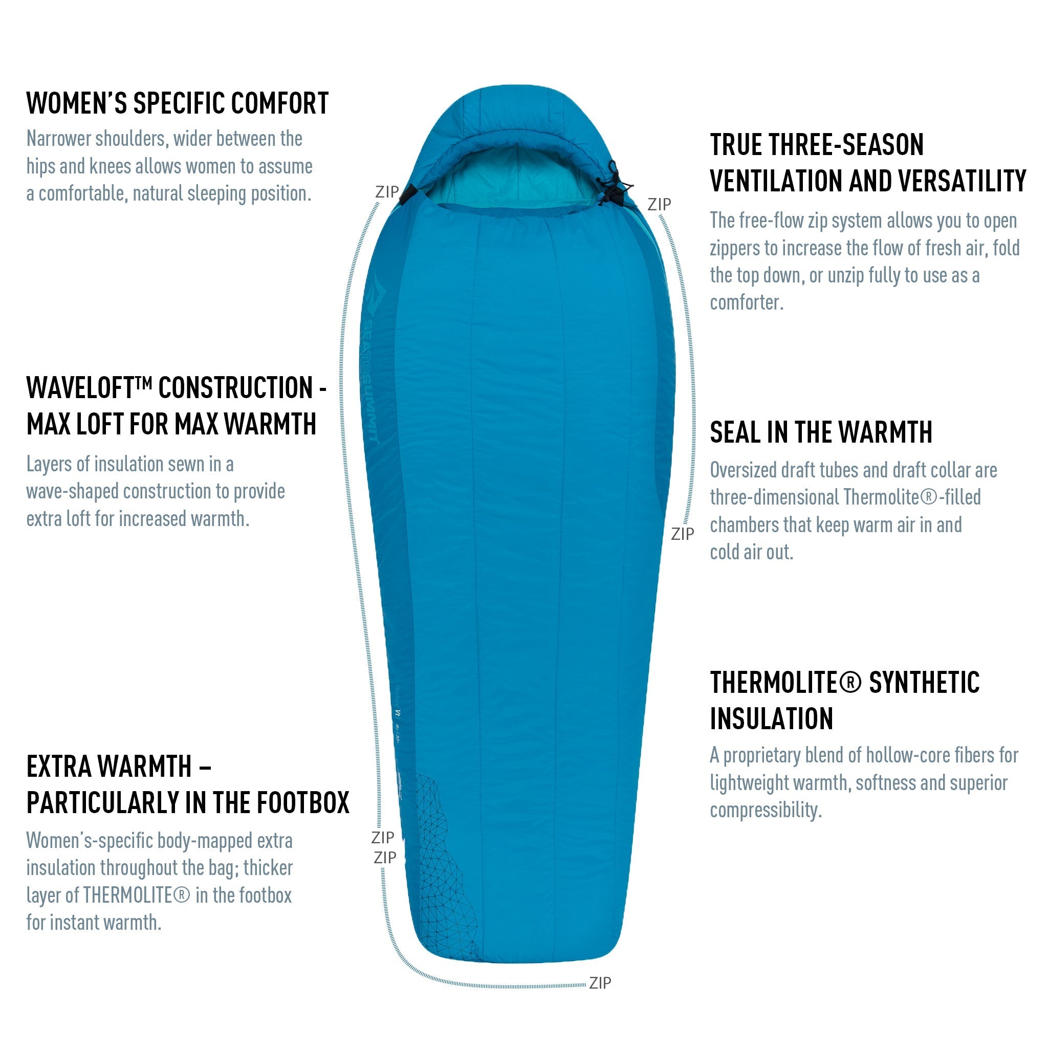 Venture Women's Down Mummy Sleeping Bag